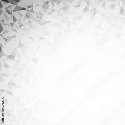 Grey polygonal mosaic abstract background create design