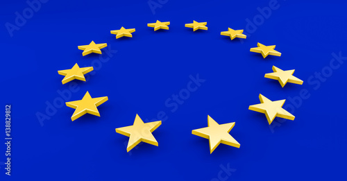 Europa Sterne Flagge - Konzept Frieden, Einheit, Einwanderung und Integration