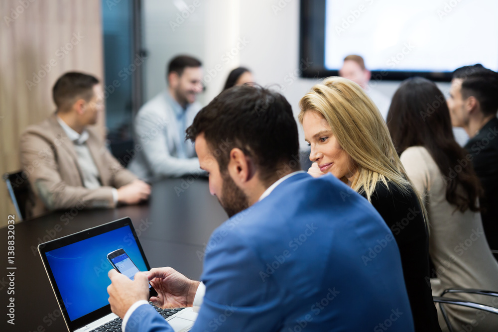 Business people conference in modern office Business people conference in modern office