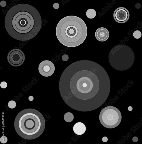 Abstract mono tone circles background