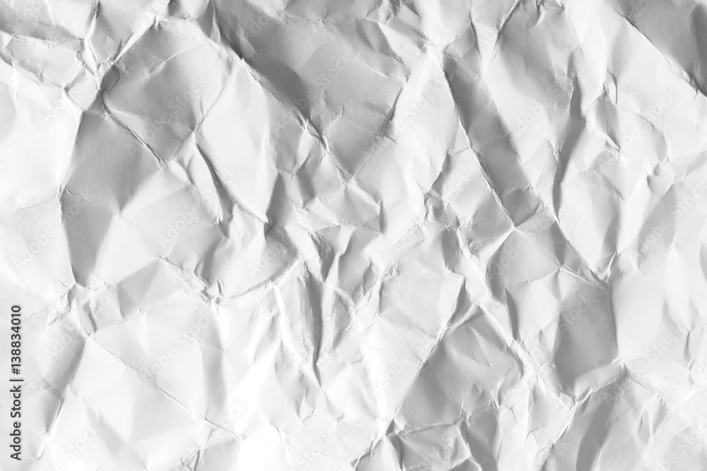 Fototapeta premium White creased paper background texture background