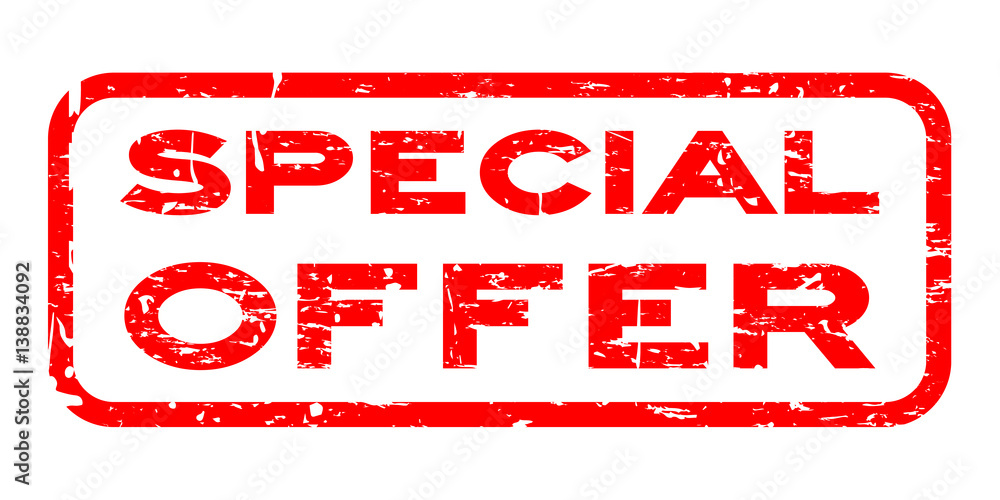 Grunge red special offer square rubber seal stamp Grunge red special offer square rubber seal stamp