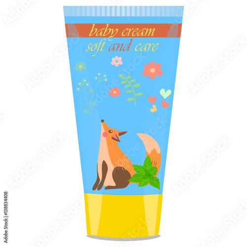 Baby cream tube with kids design