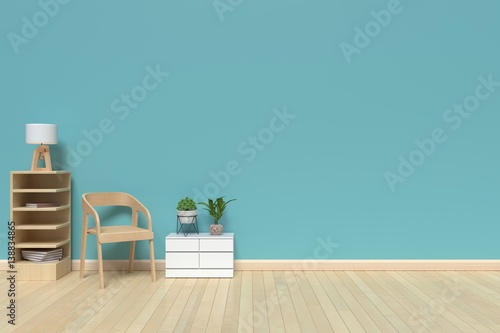 Living room for reading free time, 3D rendering