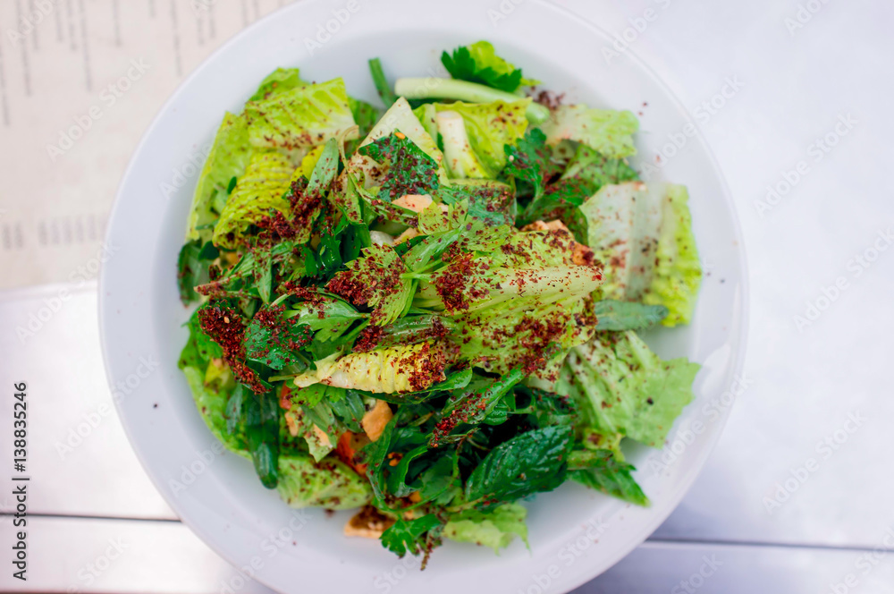 Fresh and spicy salad in Beirut. Fresh and spicy salad in Beirut.