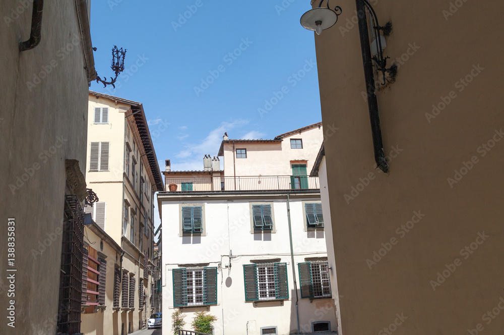 Lucca city buildings, Italy.