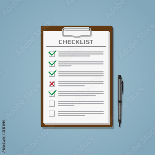 Checklist in notepad