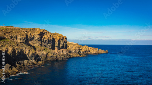 Tenerife,Canary Islands,Spain. View on rocky cliffs and ocean
