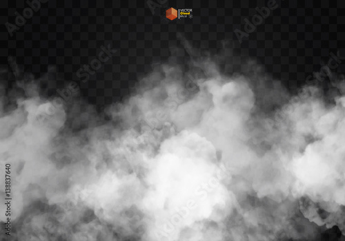 Fog or smoke isolated transparent special effect. White vector cloudiness, mist smog background. illustration photo