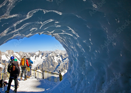 Ice tunnel to the top of the world