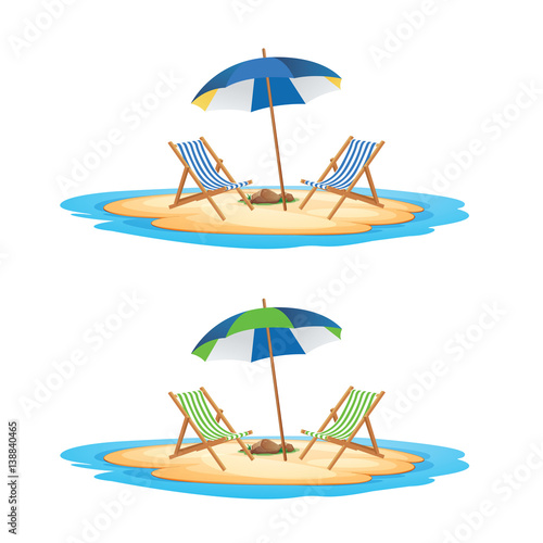 Beach chair summer vector