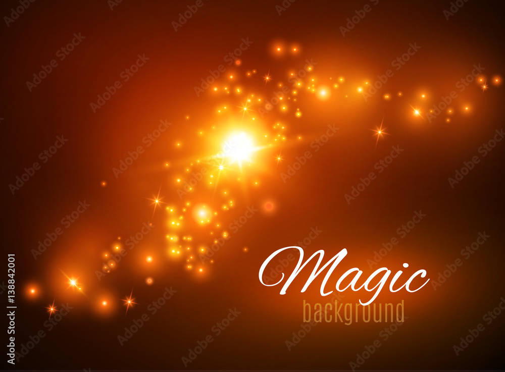 Magic Dust. Infinity. Abstract Background. Stars. Vector illustration
