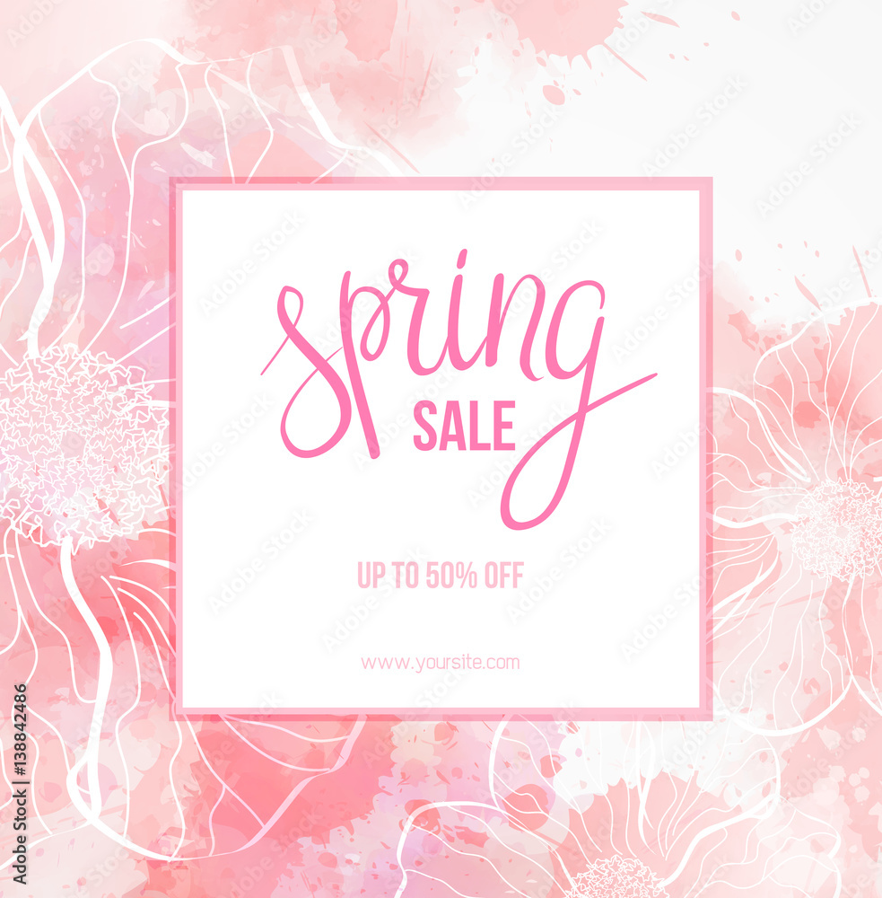 Spring sale banner Spring sale banner