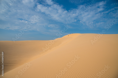 White sand dune on blue sky background at Mui-Ne city  Vietnam
