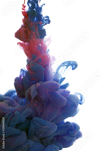 Abstract object of paint splash. Color cloud of ink in water