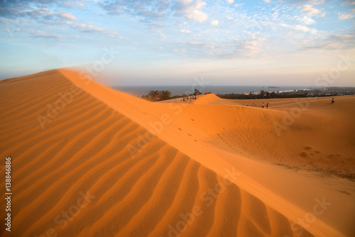 Red sand dune at Mui Ne city  Vietnam.