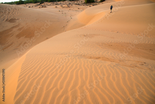 Red sand dune at Mui Ne city  Vietnam.