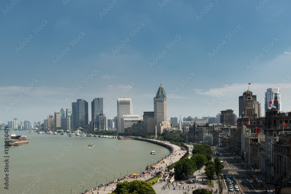 Cityscape of in Shanghai bund with modern buildings at Shanghai, China. Cityscape of in Shanghai bund with modern buildings at Shanghai, China.