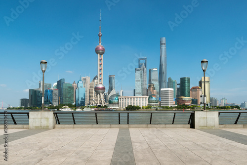 Cityscape of in Shanghai bund with modern buildings at Shanghai, China.
