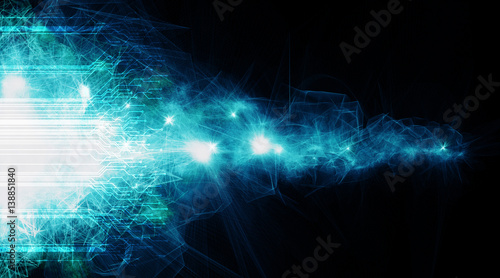 Foto fisica, quantistica, filamenti, neuroni, connessioni,