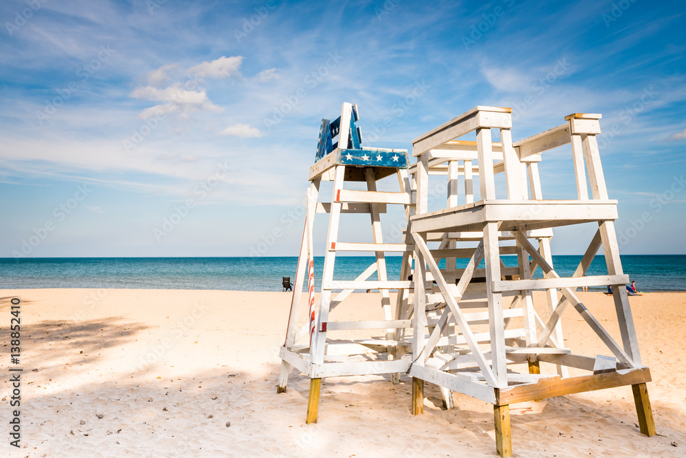 Watch tower on the Evanston Beach Watch tower on the Evanston Beach