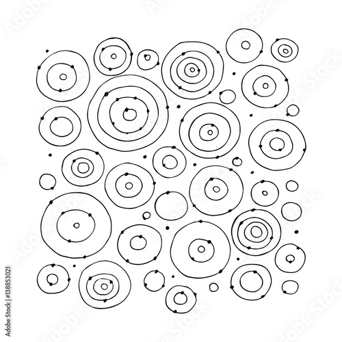 Funny circles abstract, sketch for your design