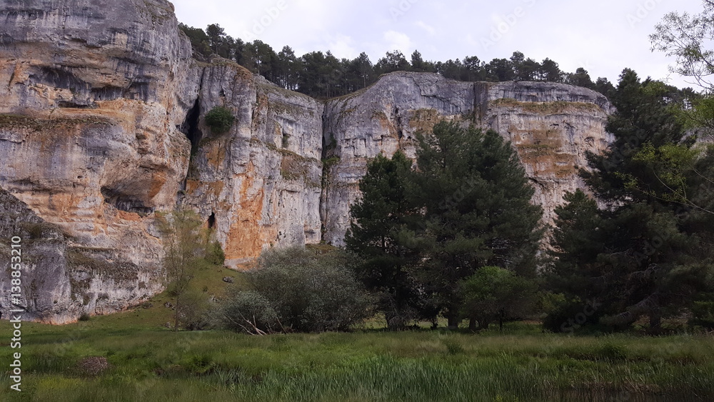 Landscape the canyon of the river lobos in soria