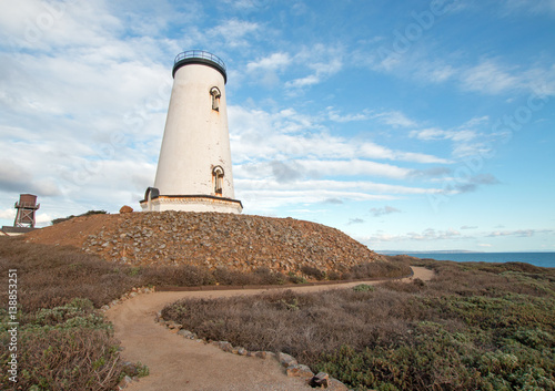 Piedras Blancas lighthouse on the Central California Coast north of San Simeon California U S A