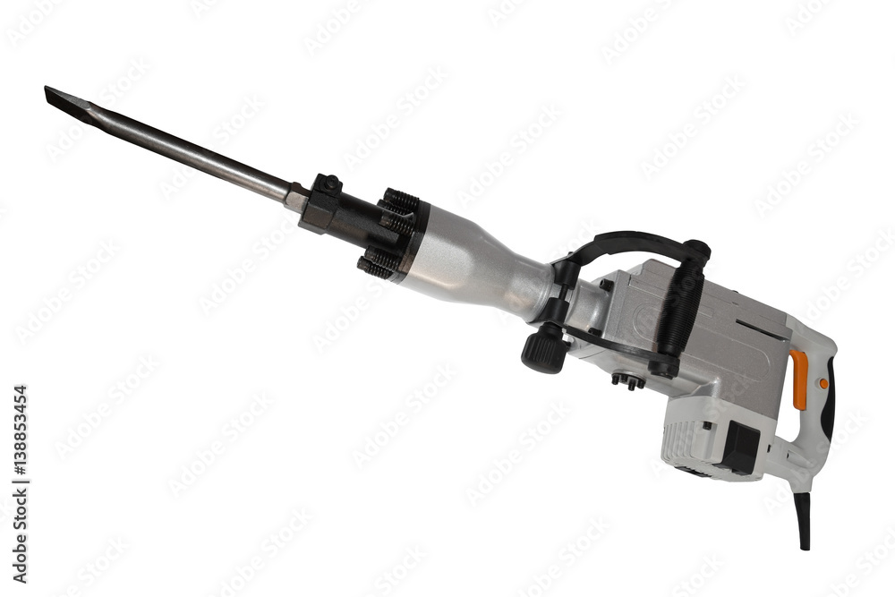 Electric jackhammer isolated Electric jackhammer isolated