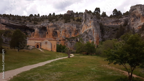 Landscape the canyon of the river lobos in soria