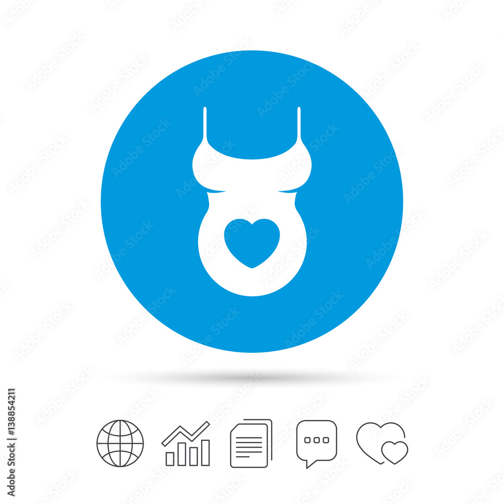 Pregnant woman shirt sign icon. Maternity symbol. Pregnant woman shirt sign icon. Maternity symbol.
