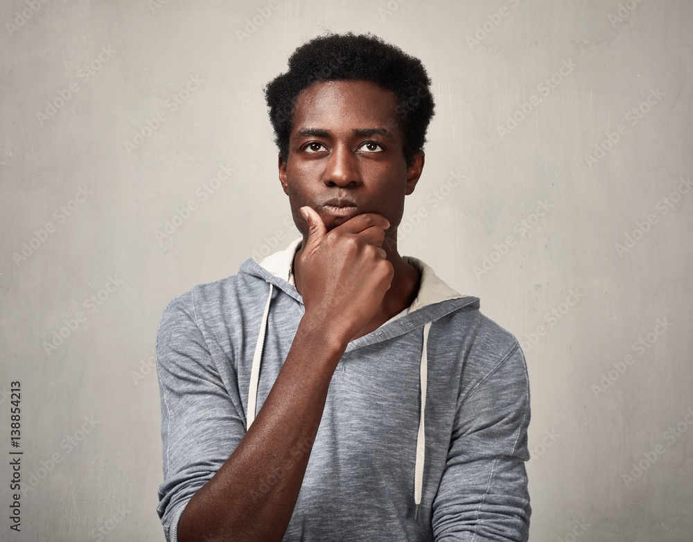 Thinking black man Thinking black man