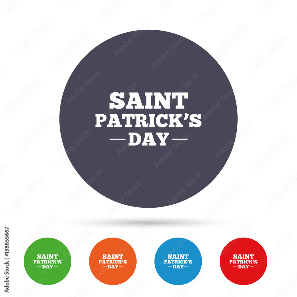 Saint Patrick sign icon. Holiday symbol. Saint Patrick sign icon. Holiday symbol.
