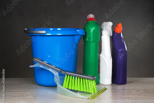 Cleaning products. Home cleaning concept