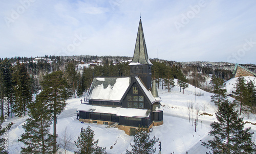 Photography The Holmenkollen chapel in Oslo, Norway