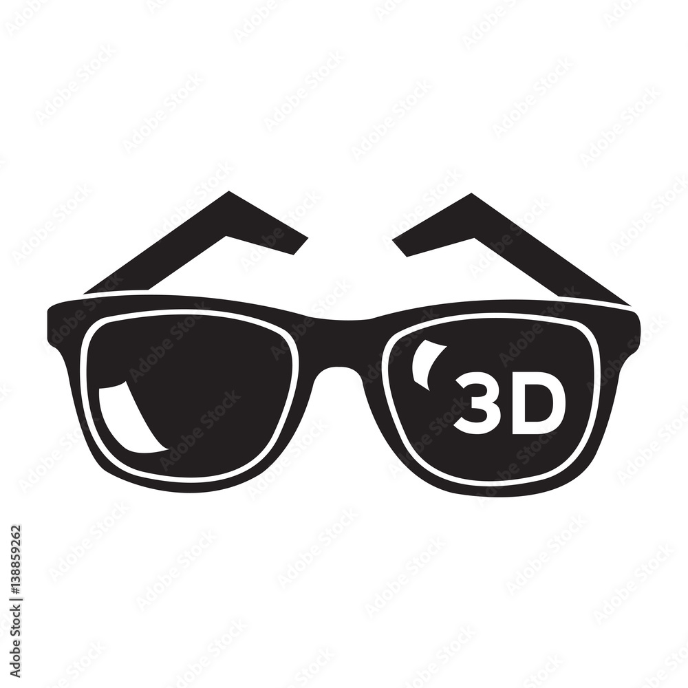 Isolated 3d glasses on a white background, Vector illustration Isolated 3d glasses on a white background, Vector illustration