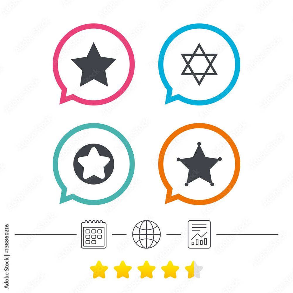 Star of David icons. Symbol of Israel. Star of David icons. Symbol of Israel.