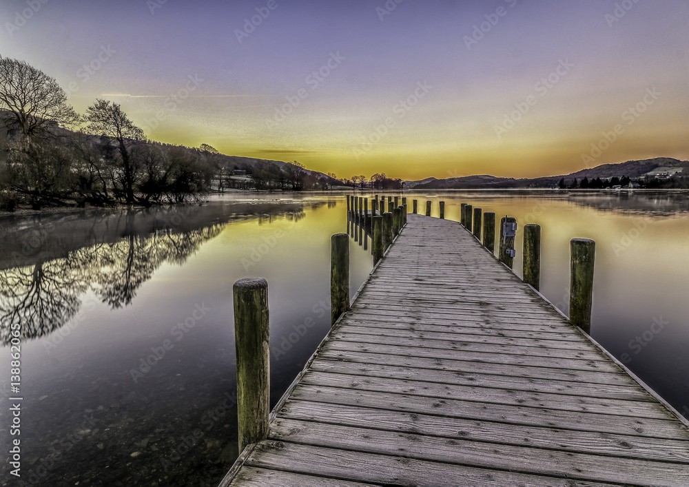 monk coniston jetty front view in January
