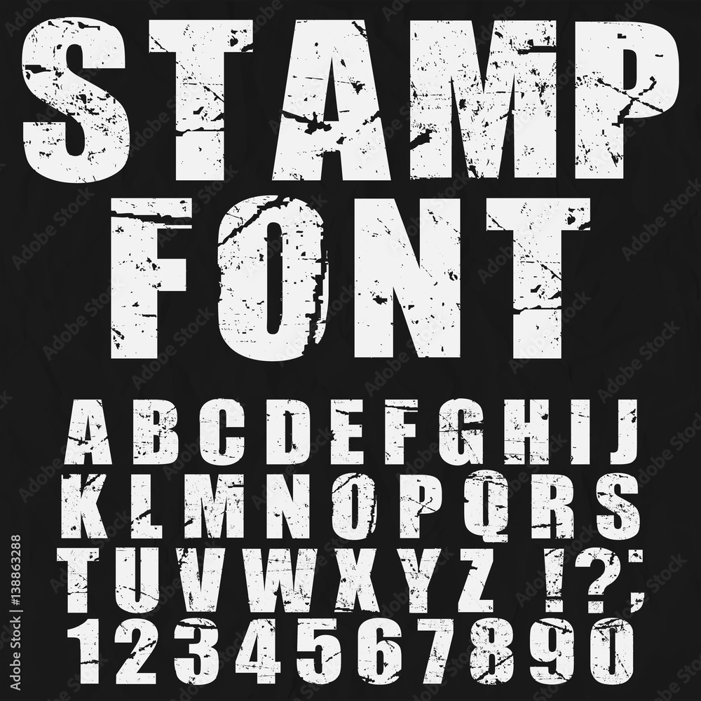 Stamp Concepts. Vector Grunge Letters Graphic by onyxprj_art