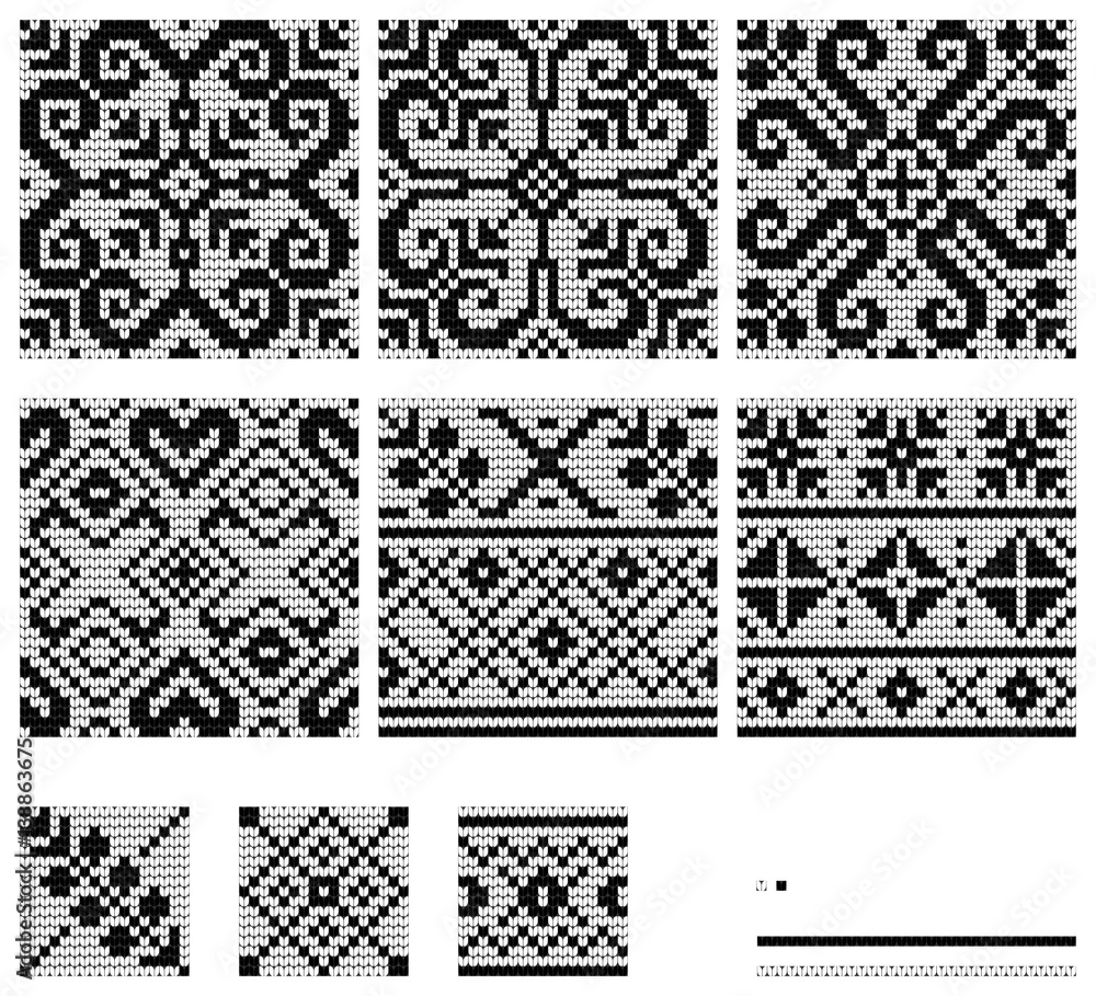 Set of Norwegian Star knitting patterns
