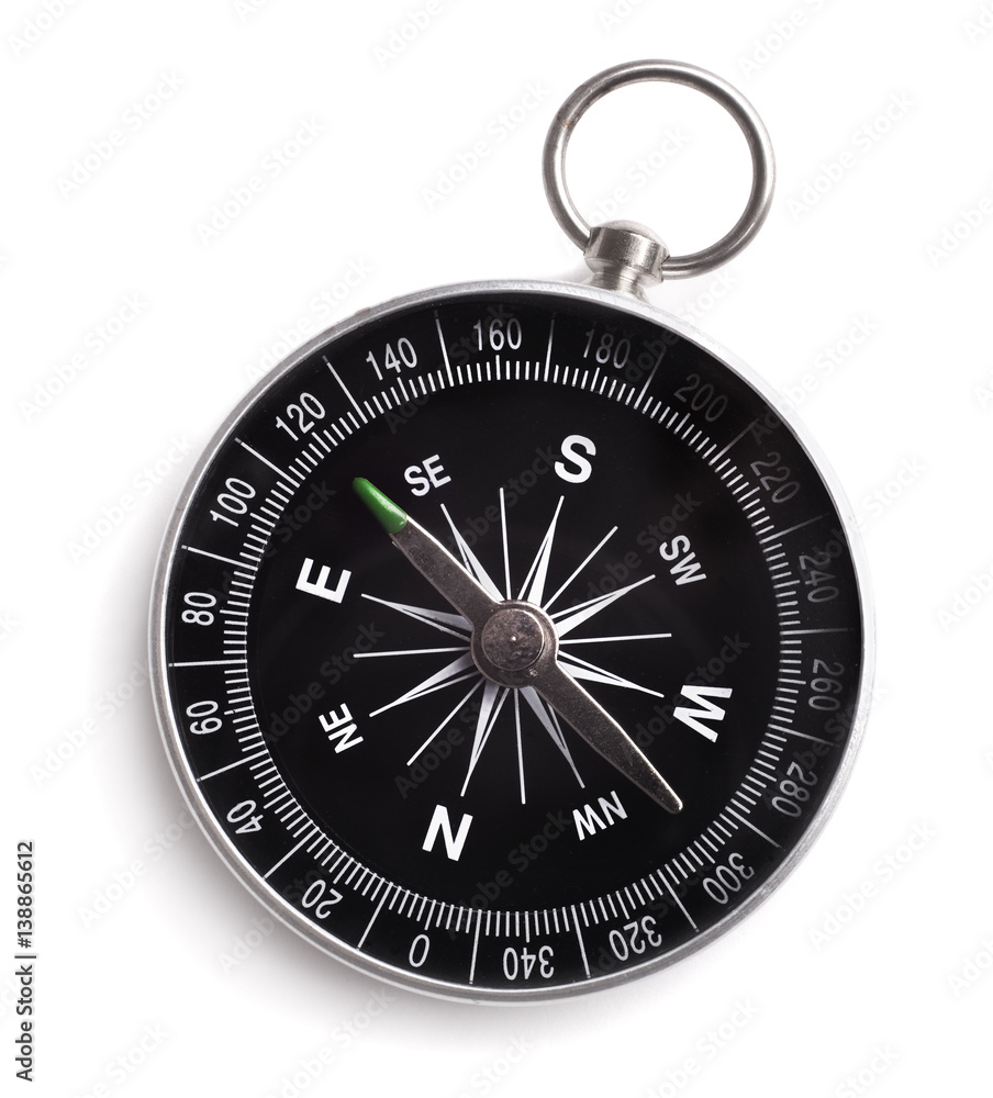 compass close up isolated on white background compass close up isolated on white background