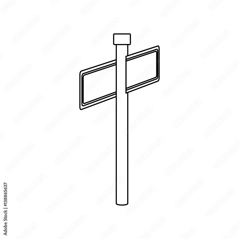 Fototapeta premium monochrome contour with rectangle shape with metal pointer direction in rear view from left side vector illustration