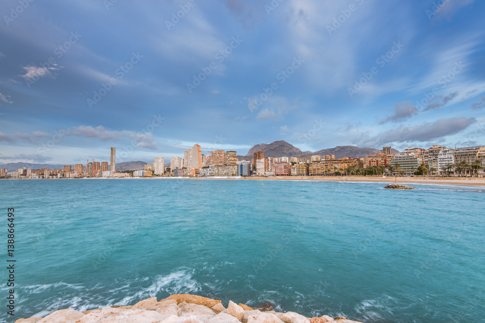 Fototapeta premium Vacation and tourist resort skyscrapers in Benidorm