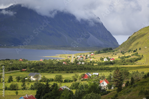 Scenic view of landscape with mountains in background