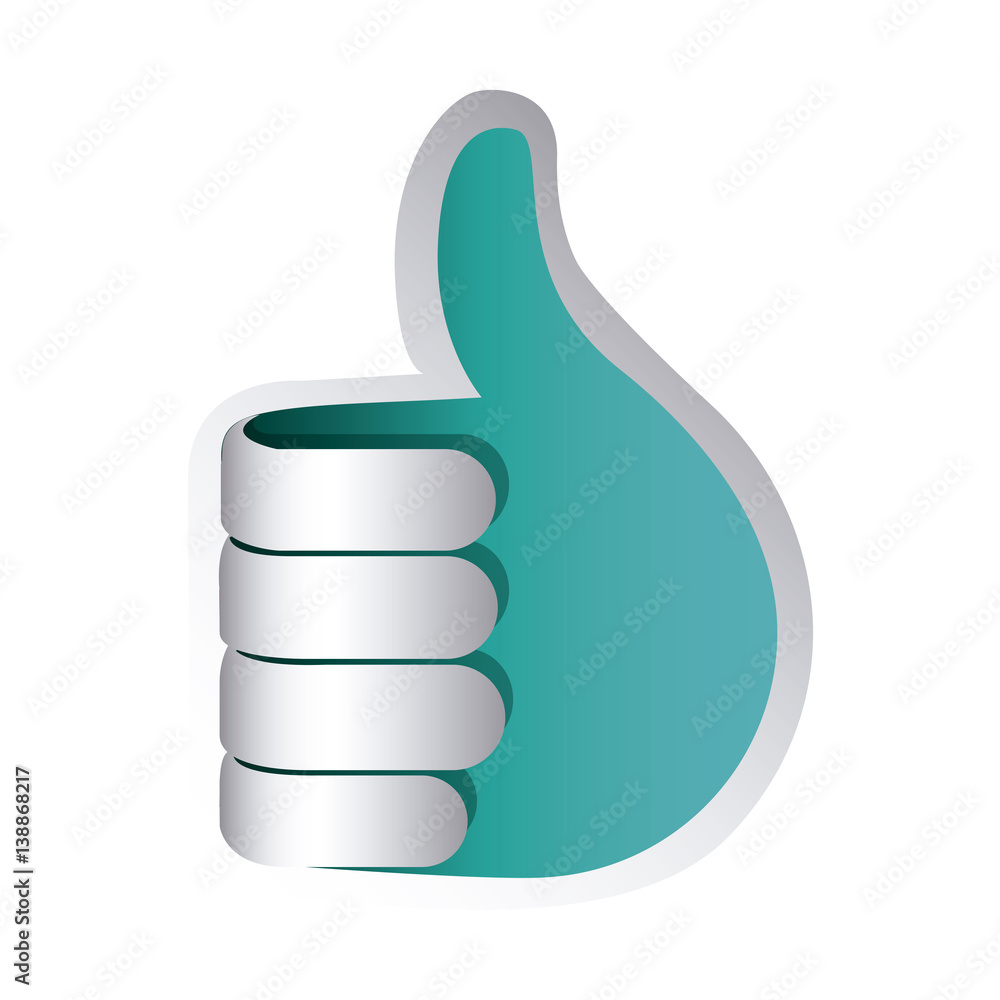color 3d hand with signal ok close up vector illustration color 3d hand with signal ok close up vector illustration