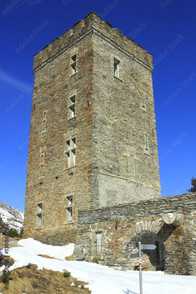 Obraz premium Maloja, Turm Belvedere