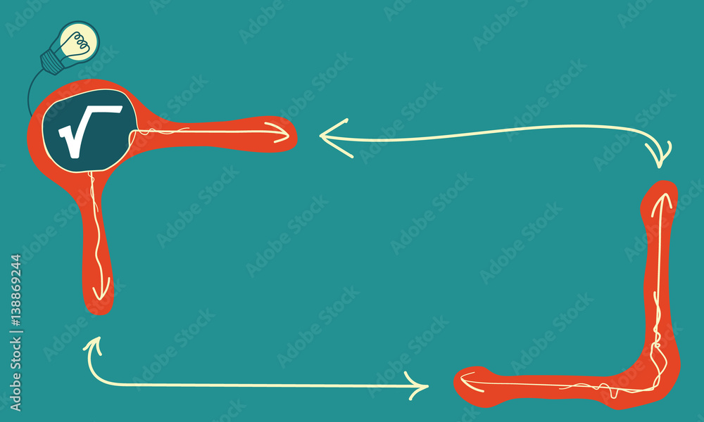 Vector box for your text and radix symbol Vector box for your text and radix symbol