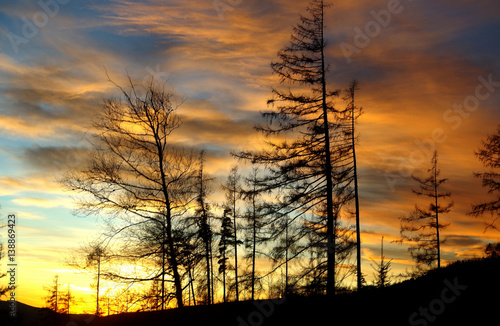 Sunset and beautiful sky