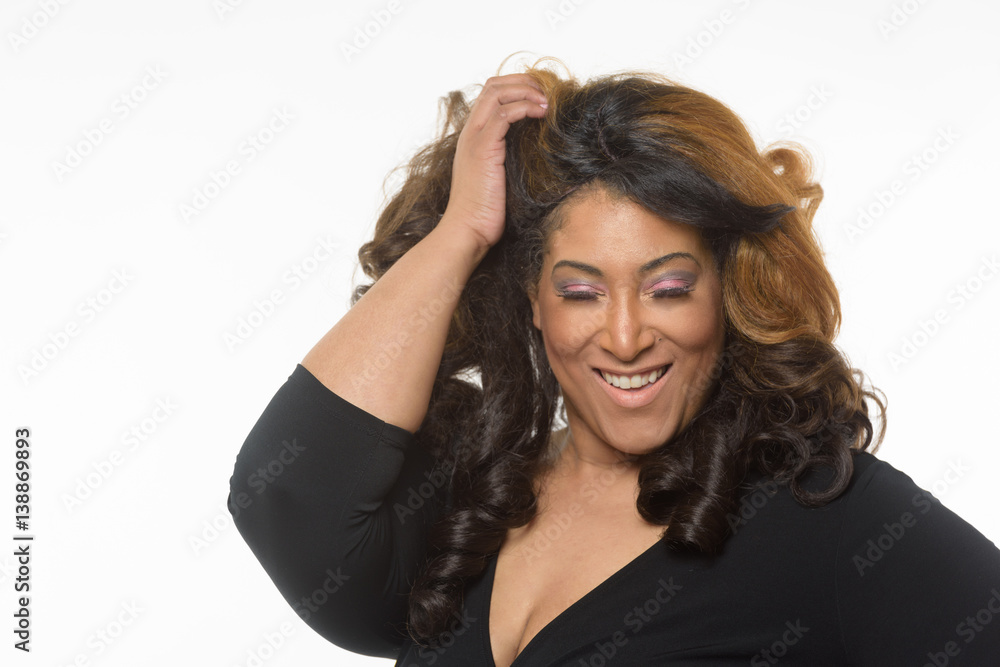 Plus size african american woman