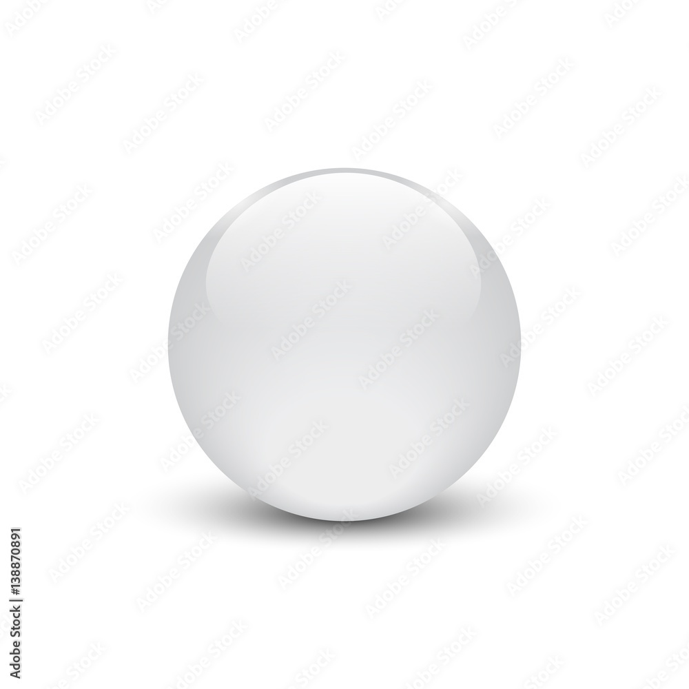 Vector illustration of white glass button for icon with shadow Vector illustration of white glass button for icon with shadow